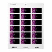 Pink Leopard-Adressenaufkleber Adressaufkleber (Vorne)