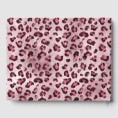 Pink Leopard Animal Print Pattern And Text Gästebuch (Rückseite)