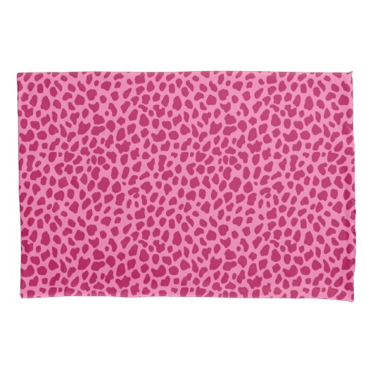 Pink Leopard Animal Print Retro Chic y2k Ästhetik Kissenbezug (Vorderseite)