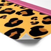 Pink Leopard Baby Duschbanner Poster (Ecke)