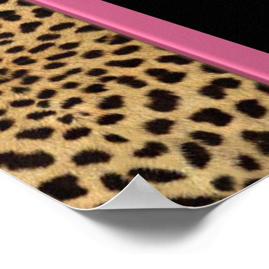 Pink Leopard Baby Duschbanner Poster (Ecke)