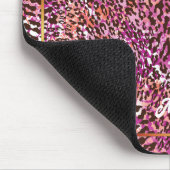 Pink Leopard Camo Style Customized Name Mousepad (Ecke)