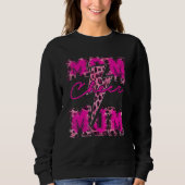 Pink Leopard Cheer Mom Proud Cheerleader Mother Ch Sweatshirt (Vorderseite)