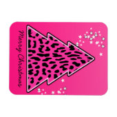 Pink Leopard Cheetah Weihnachtsbaum Magnet (Horizontal)