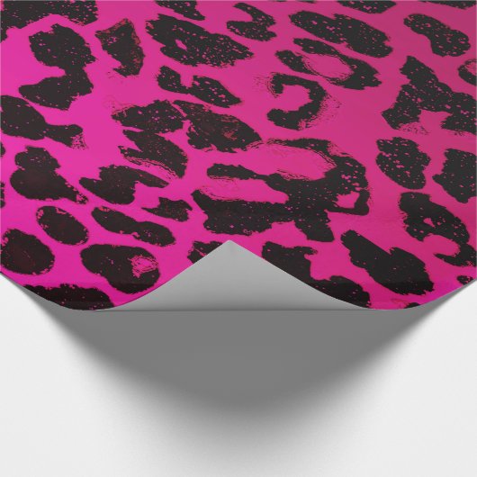 Pink-Leopard-Druck-Packpapier Geschenkpapier (Ecke)