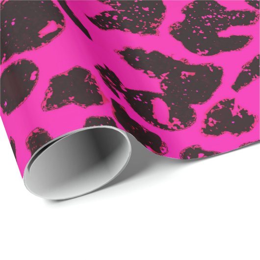 Pink-Leopard-Druck-Packpapier Geschenkpapier (Rolleneckpunkt)