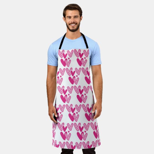 PINK LEOPARD DRUCKHERZEN SCHÜRZE (Getragen)