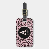 Pink Leopard Druckschreiben A Gepäckanhänger (Vorderseite vertikal)