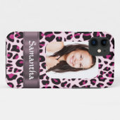 Pink Leopard-Druckvorlage Case-Mate iPhone Hülle (Rückseite (Horizontal))