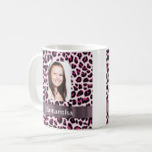 Pink Leopard-Druckvorlage Kaffeetasse (Vorderseite Links)