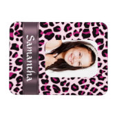 Pink Leopard-Druckvorlage Magnet (Horizontal)