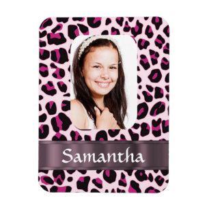 Pink Leopard-Druckvorlage Magnet