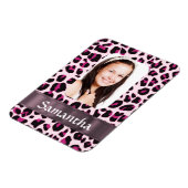 Pink Leopard-Druckvorlage Magnet (Linke Seite)