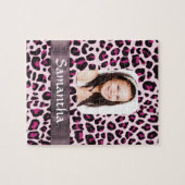 Pink Leopard-Druckvorlage Puzzle (Horizontal)