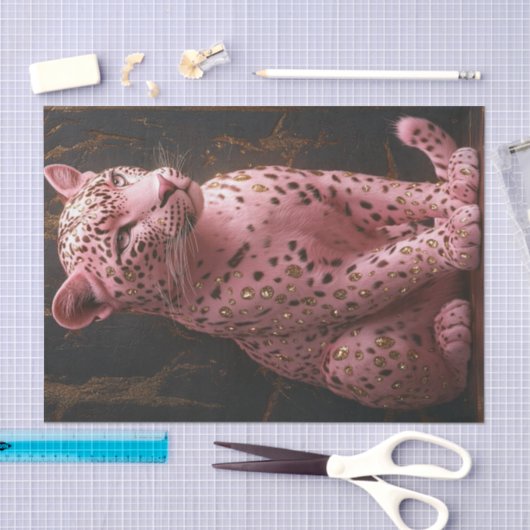 Pink Leopard Fantasy8 Seidenpapier (Handwerk)