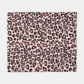 Pink Leopard Fleece Blanket Geschenk (Vorderseite (Horizontal))