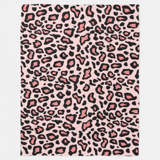 Pink Leopard Fleece Blanket Geschenk (Vorderseite)