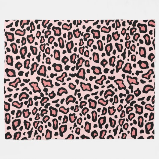 Pink Leopard Fleece Blanket Geschenk (Vorderseite (Horizontal))