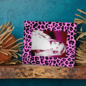 Pink Leopard Foto Plaque Fotoplatte (Seite)