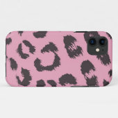 Pink Leopard Fur Muster Case-Mate iPhone Hülle (Rückseite (Horizontal))