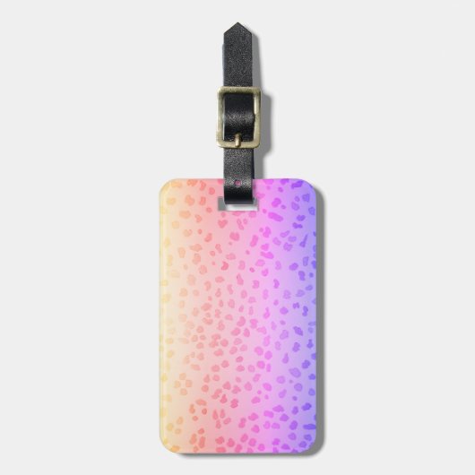 Pink Leopard Gepäckmarke Gepäckanhänger (Vorderseite vertikal)