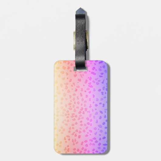 Pink Leopard Gepäckmarke Gepäckanhänger (Rückseite vertikal)