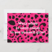 Pink Leopard Glow Golf Golfspielen Party Einladung (Rückseite)