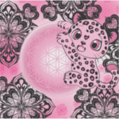 Pink Leopard Harmony flower of life Aufkleber (Vorderseite)