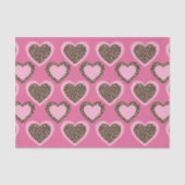 Pink Leopard Hearts Party Seidenpapier (Vorderseite)