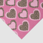 Pink Leopard Hearts Party Seidenpapier (Ausschnitt)