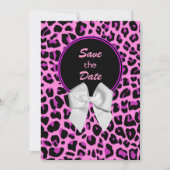 Pink Leopard Hochzeit Speichern Sie das Datum der  Save The Date (Vorderseite)