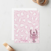 Pink Leopard Hummer Rose Mitteilungskarte (Vorderseite/Rückseite Beispiel)