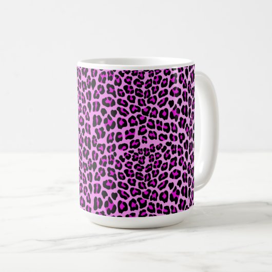 Pink Leopard Kaffeetasse (VorderseiteRechts)