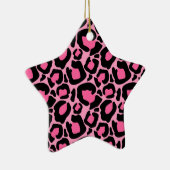 Pink Leopard Keramik Ornament (Rechts)