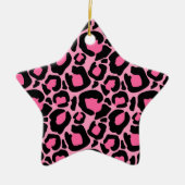 Pink Leopard Keramik Ornament (Vorne)
