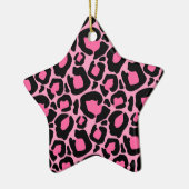 Pink Leopard Keramik Ornament (Links)