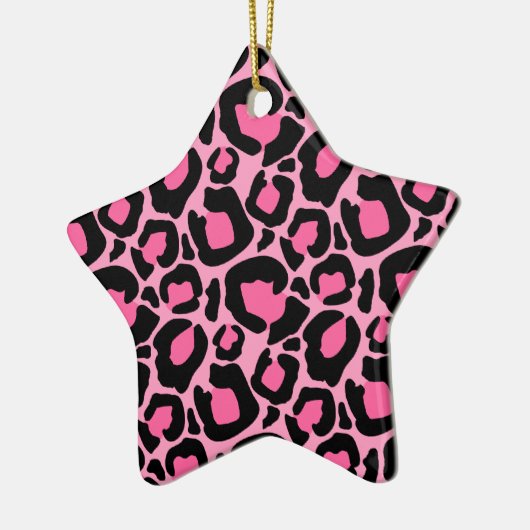Pink Leopard Keramik Ornament (Links)