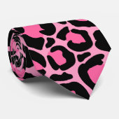 Pink Leopard Krawatte (Gerollt)