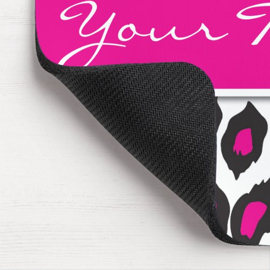 Pink-Leopard-Mausunterlage Mousepad (Ecke)