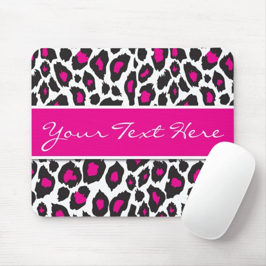 Pink-Leopard-Mausunterlage Mousepad (Mit Mouse)