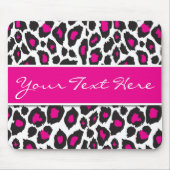 Pink-Leopard-Mausunterlage Mousepad (Vorne)