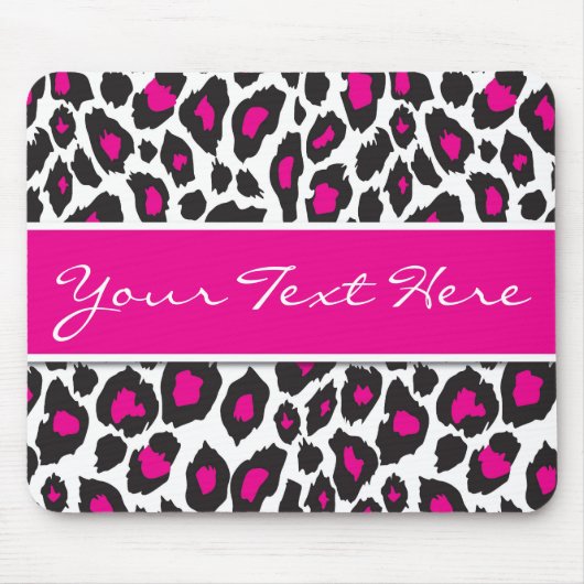 Pink-Leopard-Mausunterlage Mousepad (Vorne)