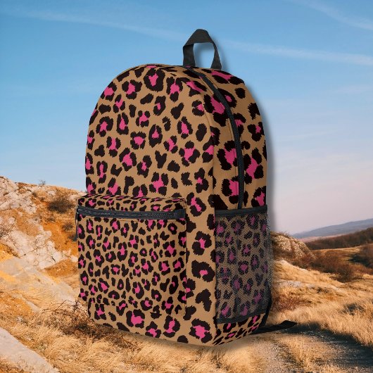 Pink Leopard Muster Bedruckter Rucksack