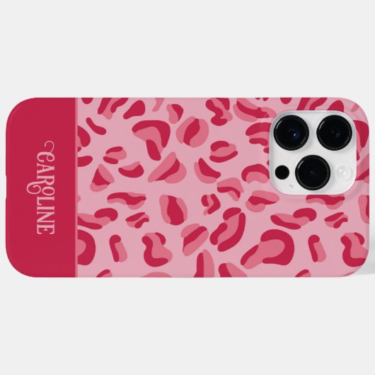 Pink Leopard Muster Case-Mate iPhone Hülle (Rückseite (Horizontal))