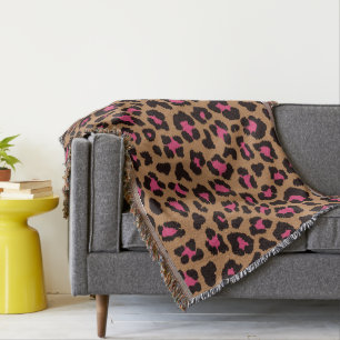 Pink Leopard Muster Decke