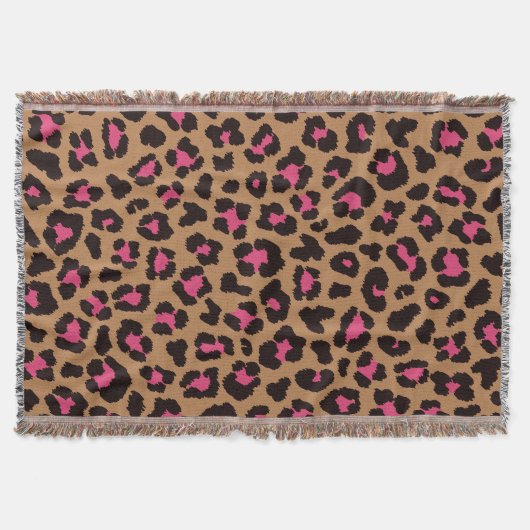 Pink Leopard Muster Decke (Vorderseite)