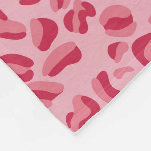 Pink Leopard Muster Fleecedecke (Ecke)
