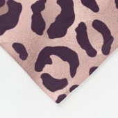Pink Leopard Muster Fleecedecke (Ecke)