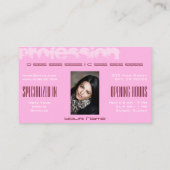 Pink Leopard Muster für das benutzerdefinierte Log Visitenkarte (Rückseite)