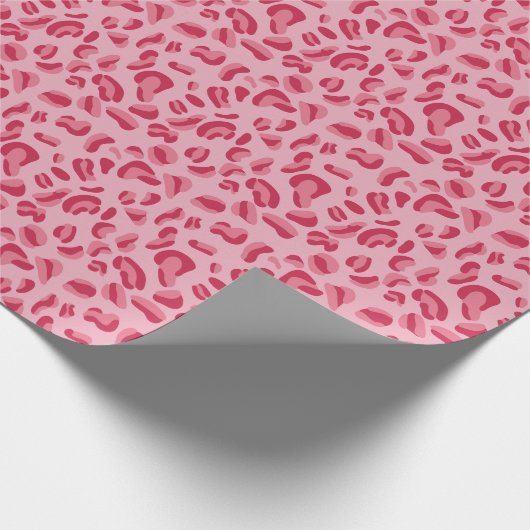 Pink Leopard Muster Geschenkpapier (Ecke)